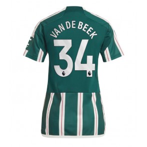 Manchester United Donny van de Beek #34 Replika Udebanetrøje Dame 2023-24 Kortærmet